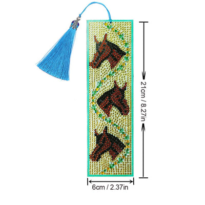 Three Horses Leather Bookmark Diamond Painting Kits