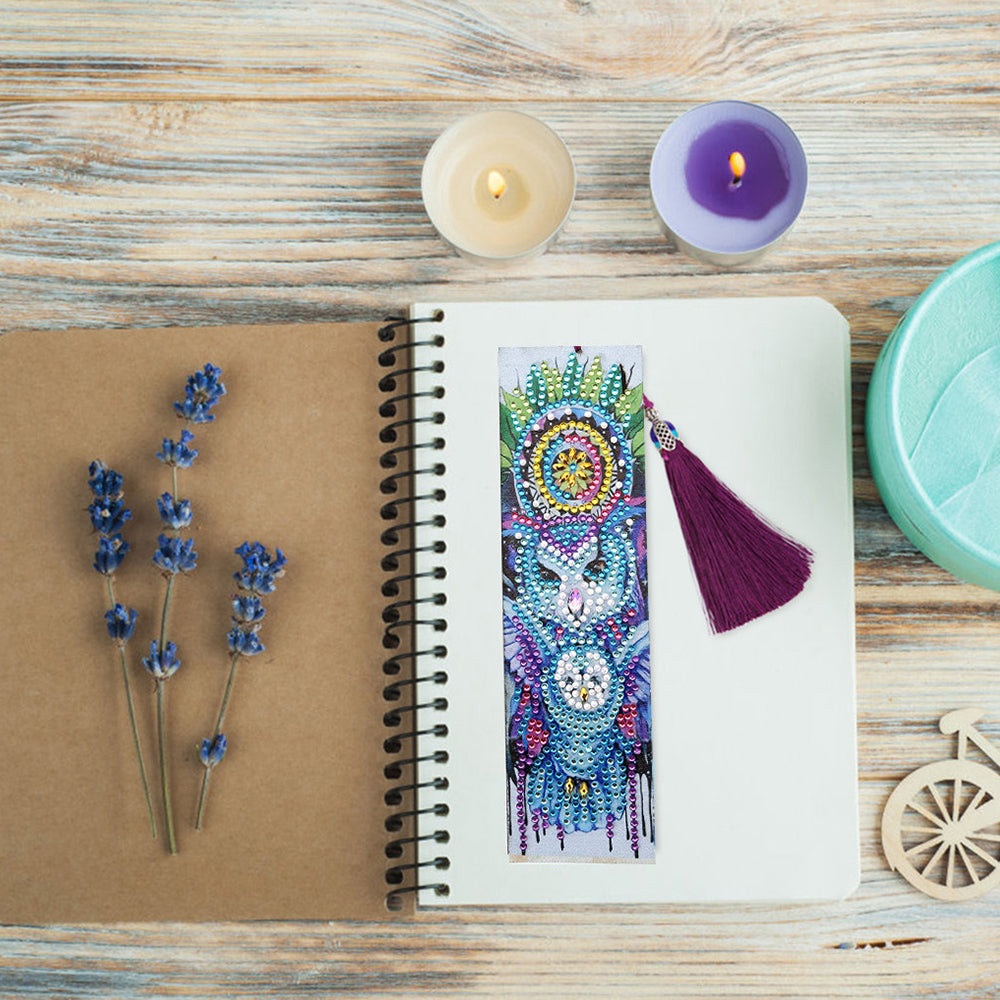 Dreamcatcher and Owl Leather Bookmark Diamond Painting Kits