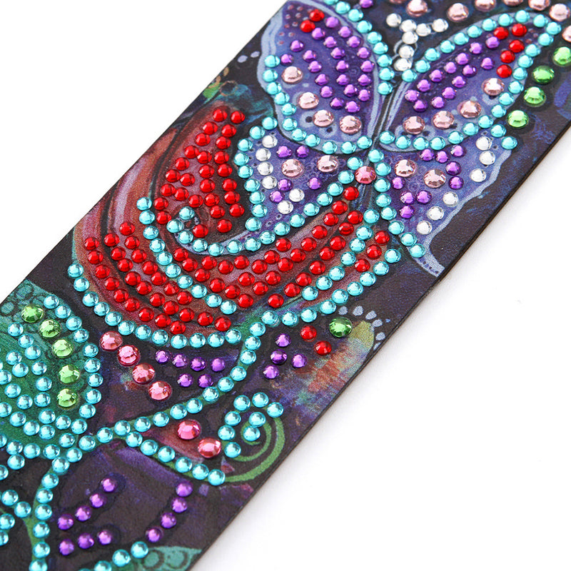 Flower and Butterfly Leather Bookmark Diamond Painting Kits