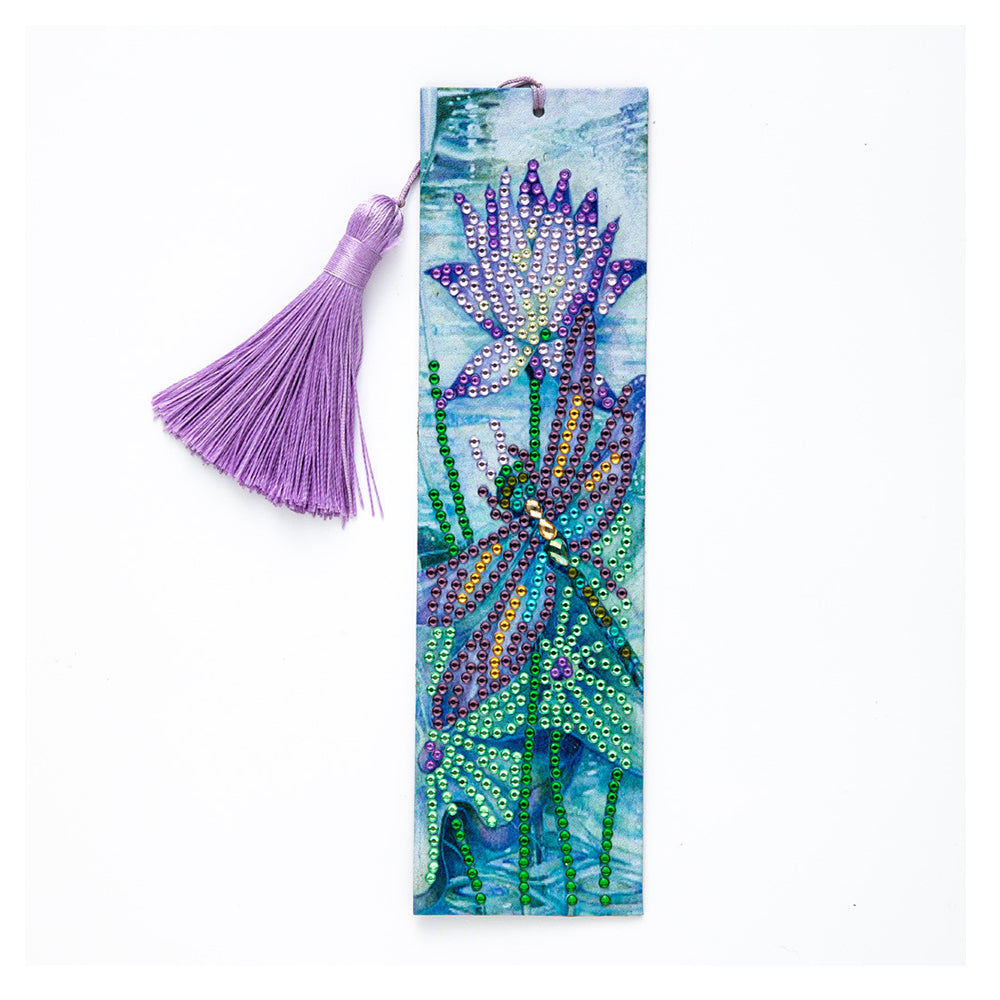 Dragonfly and Lotus Leather Bookmark Diamond Painting Kits