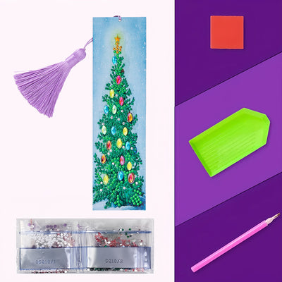 Christmas Tree Leather Bookmark Diamond Painting Kits