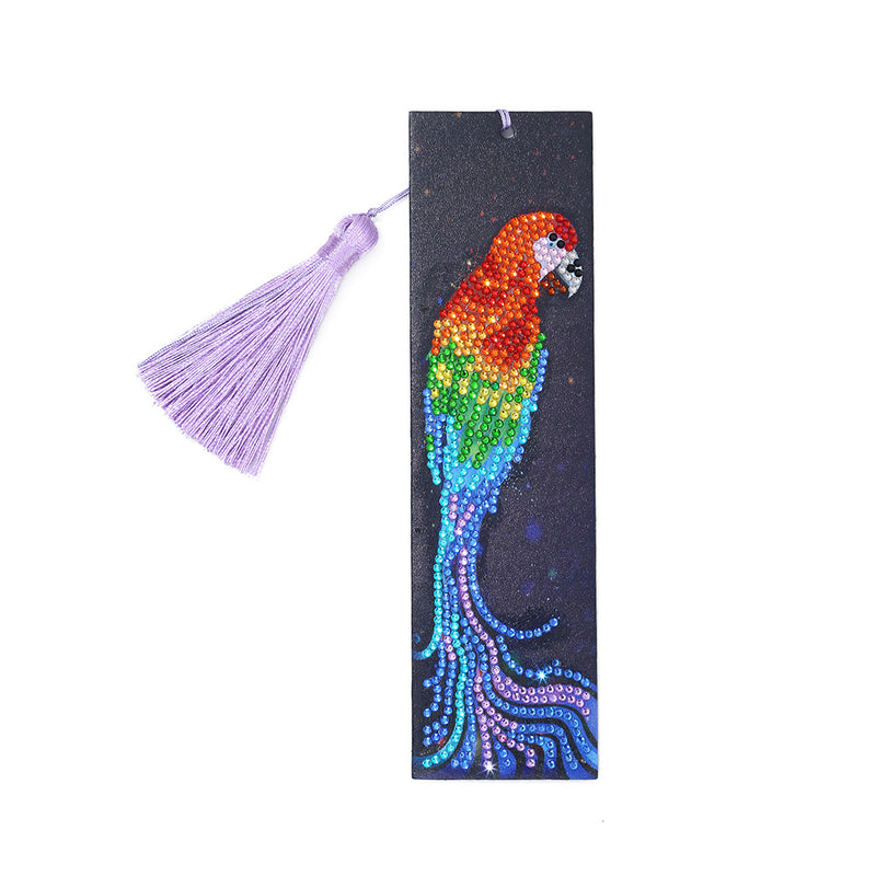 Long Tail Parrot Leather Bookmark Diamond Painting Kits