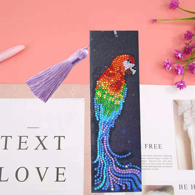 Long Tail Parrot Leather Bookmark Diamond Painting Kits