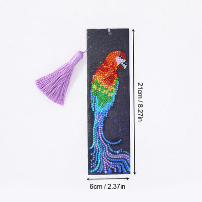 Long Tail Parrot Leather Bookmark Diamond Painting Kits