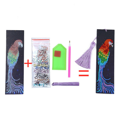 Long Tail Parrot Leather Bookmark Diamond Painting Kits