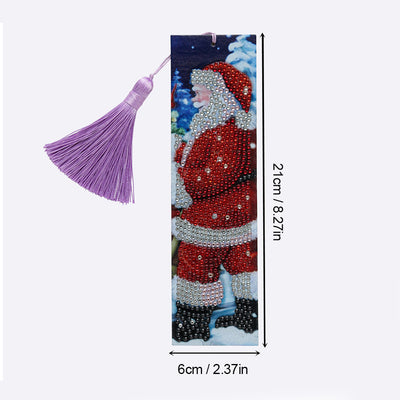 Santa Claus Leather Bookmark Diamond Painting Kits