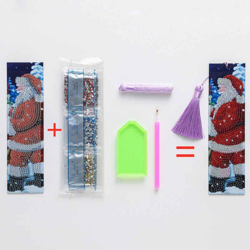 Santa Claus Leather Bookmark Diamond Painting Kits