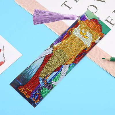 Golden Elephant Leather Bookmark Diamond Painting Kits