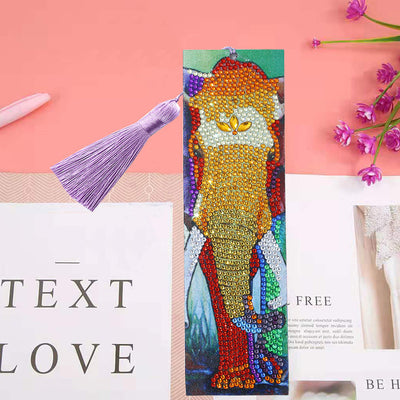 Golden Elephant Leather Bookmark Diamond Painting Kits