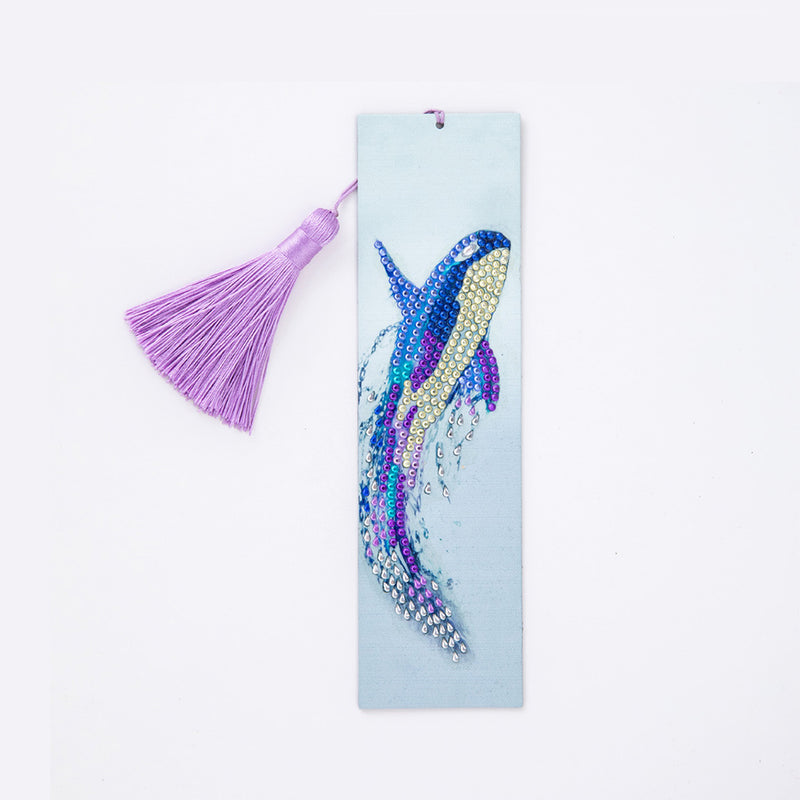 Blue Dolphin Leather Bookmark Diamond Painting Kits