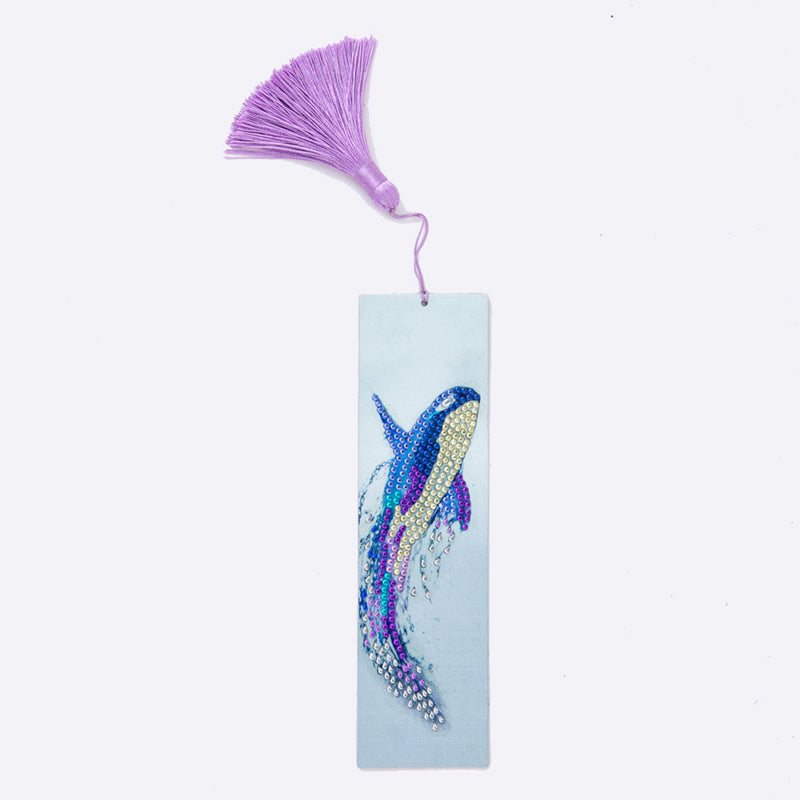 Blue Dolphin Leather Bookmark Diamond Painting Kits