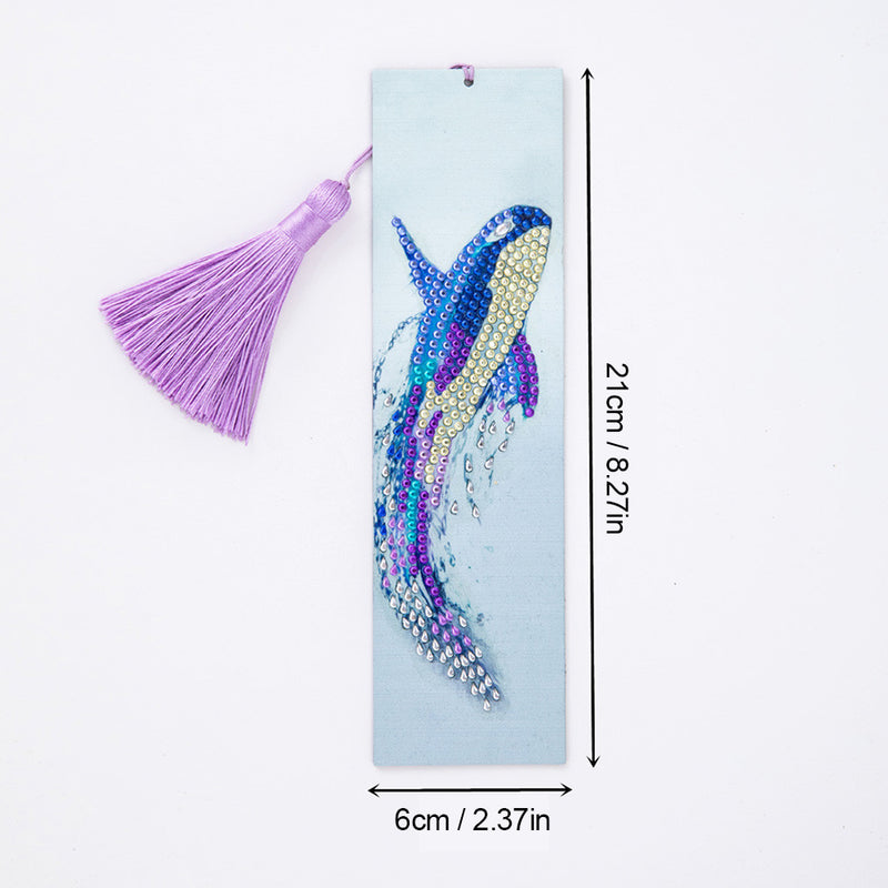 Blue Dolphin Leather Bookmark Diamond Painting Kits