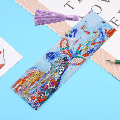 Colorful Deer Leather Bookmark Diamond Painting Kits