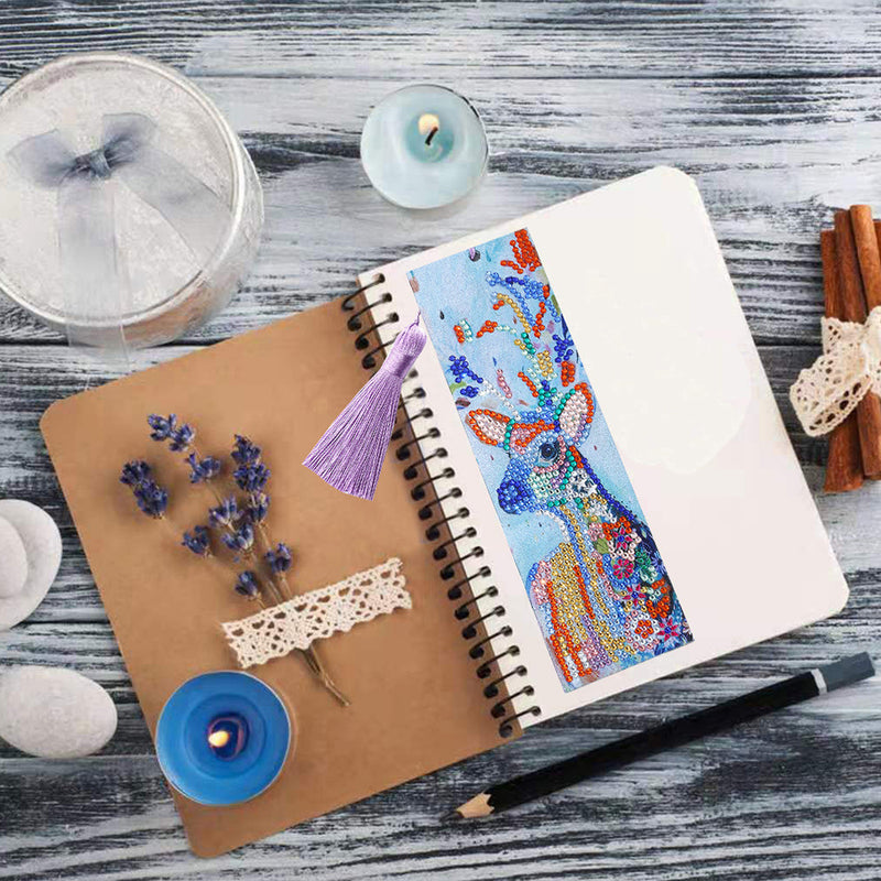 Colorful Deer Leather Bookmark Diamond Painting Kits