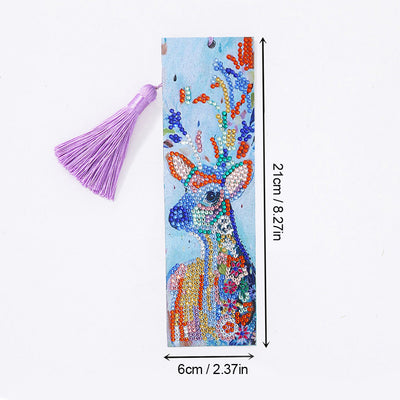 Colorful Deer Leather Bookmark Diamond Painting Kits