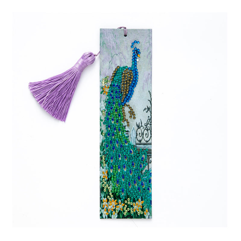 Green Peacock Leather Bookmark Diamond Painting Kits