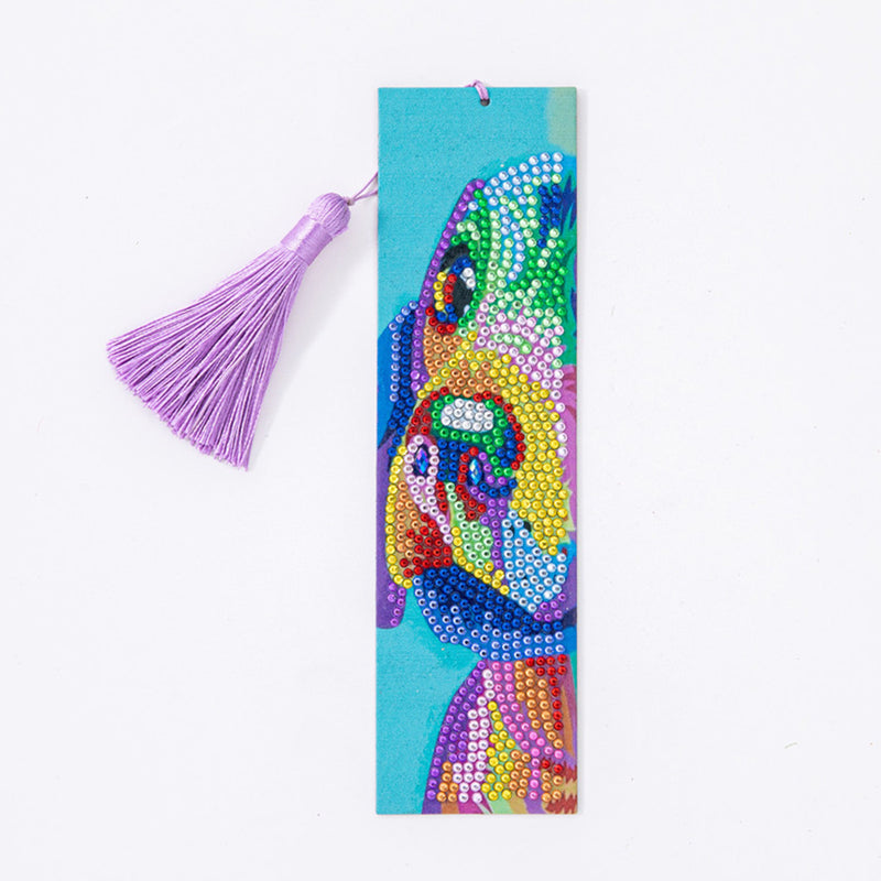 Colorful Dog Leather Bookmark Diamond Painting Kits