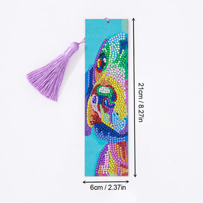 Colorful Dog Leather Bookmark Diamond Painting Kits