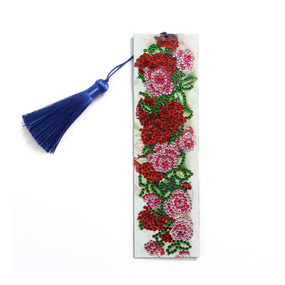 Red Roses Leather Bookmark Diamond Painting Kits