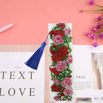 Red Roses Leather Bookmark Diamond Painting Kits