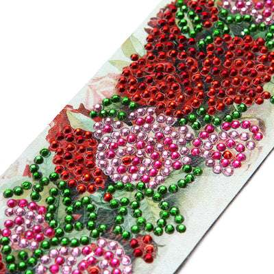 Red Roses Leather Bookmark Diamond Painting Kits