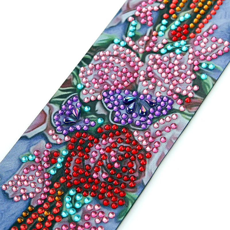 Flower Cross Leather Bookmark Diamond Painting Kits