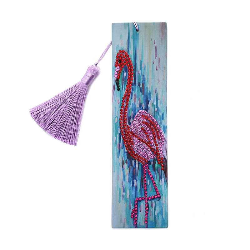 Red Flamingo Leather Bookmark Diamond Painting Kits