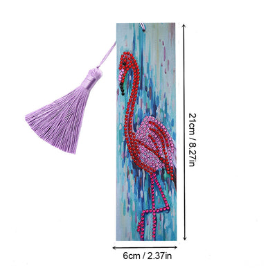 Red Flamingo Leather Bookmark Diamond Painting Kits