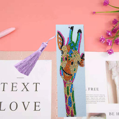 Colorful Giraffe Leather Bookmark Diamond Painting Kits