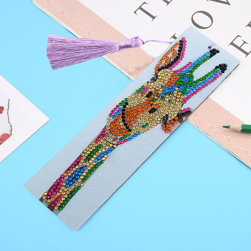 Colorful Giraffe Leather Bookmark Diamond Painting Kits