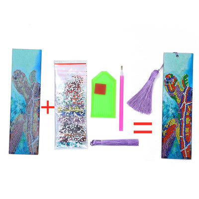 Colorful Turtle Leather Bookmark Diamond Painting Kits