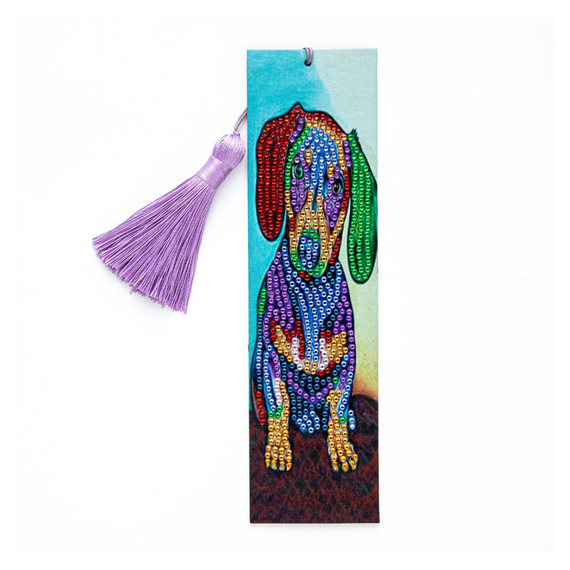 Colorful Dachshund Leather Bookmark Diamond Painting Kits