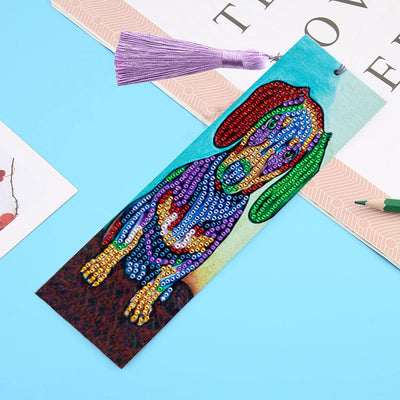 Colorful Dachshund Leather Bookmark Diamond Painting Kits