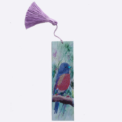 Blue and Red Bird Leather Bookmark Diamond Painting Kits