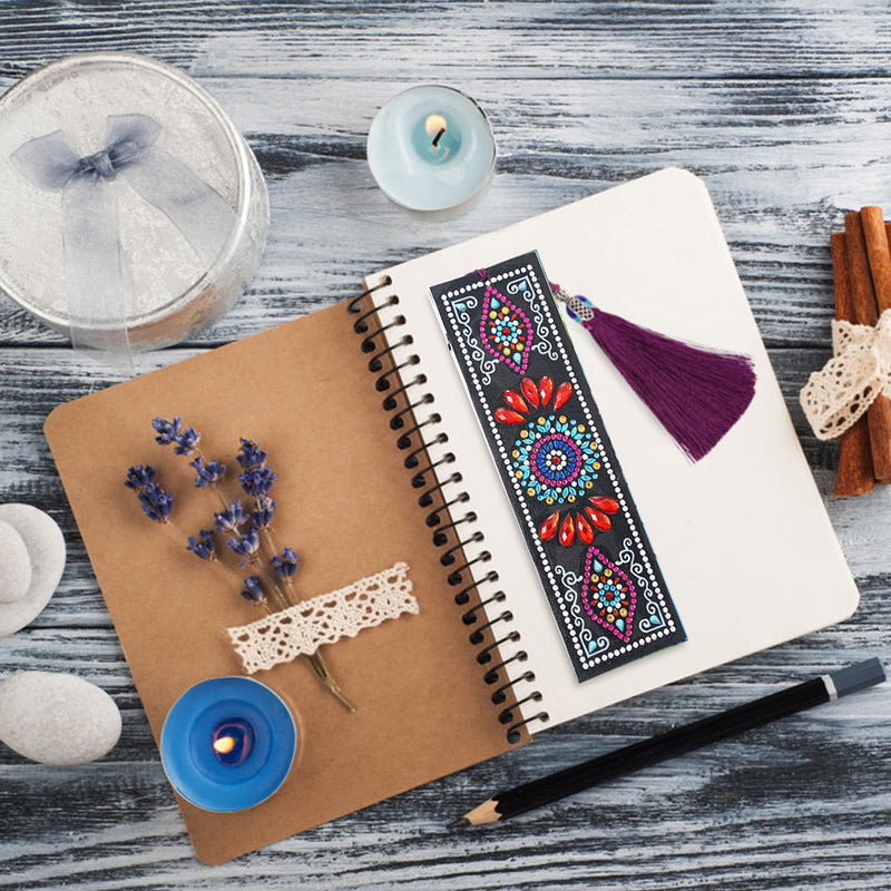 Beautiful Mandala Leather Bookmark Diamond Painting Kits