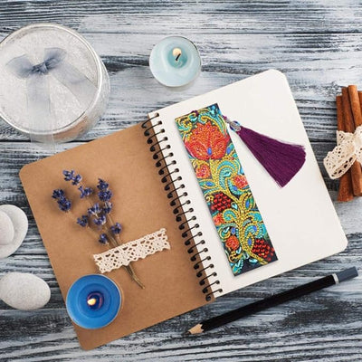 Gorgeous Retro Rose Leather Bookmark Diamond Painting Kits