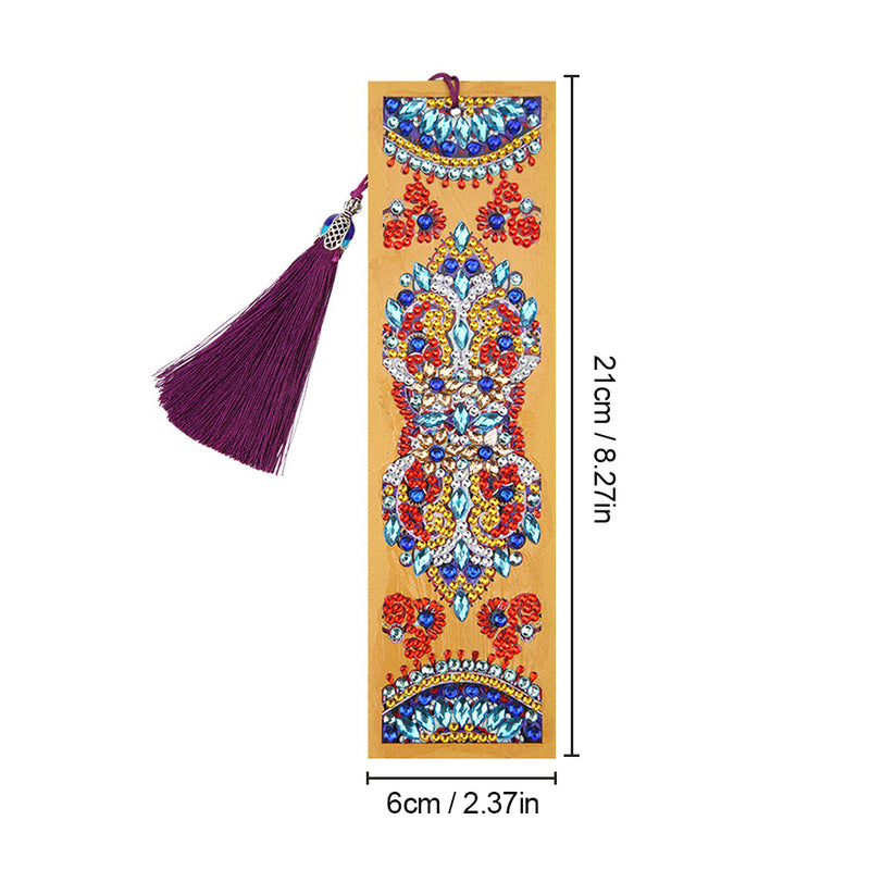 Orange Mandala Leather Bookmark Diamond Painting Kits