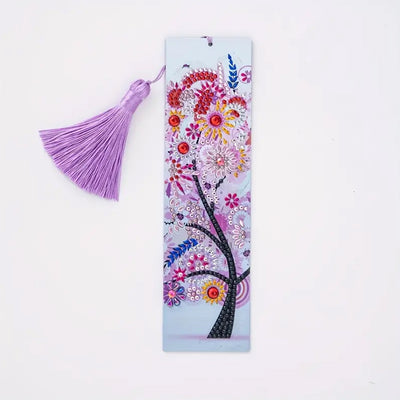 4Pcs Four Seasons Tree Leather Bookmark Diamond Painting Kits