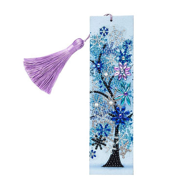 4Pcs Four Seasons Tree Leather Bookmark Diamond Painting Kits