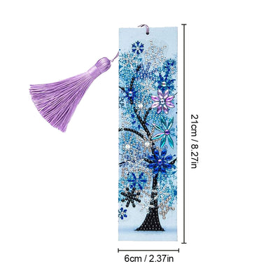 4Pcs Four Seasons Tree Leather Bookmark Diamond Painting Kits