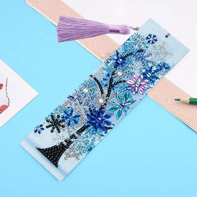 4Pcs Four Seasons Tree Leather Bookmark Diamond Painting Kits