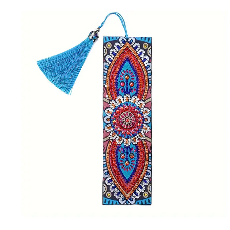 4Pcs Colorful Mandala Leather Bookmark Diamond Painting Kits