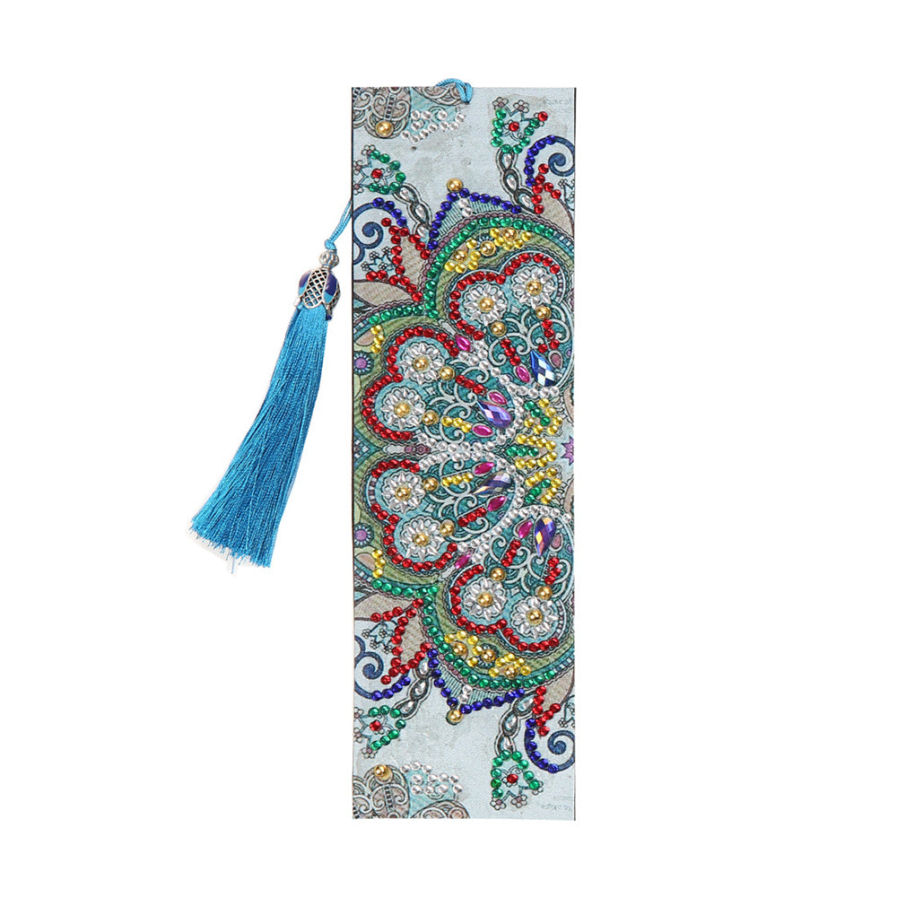 4Pcs Vintage Mandala Leather Bookmark Diamond Painting Kits