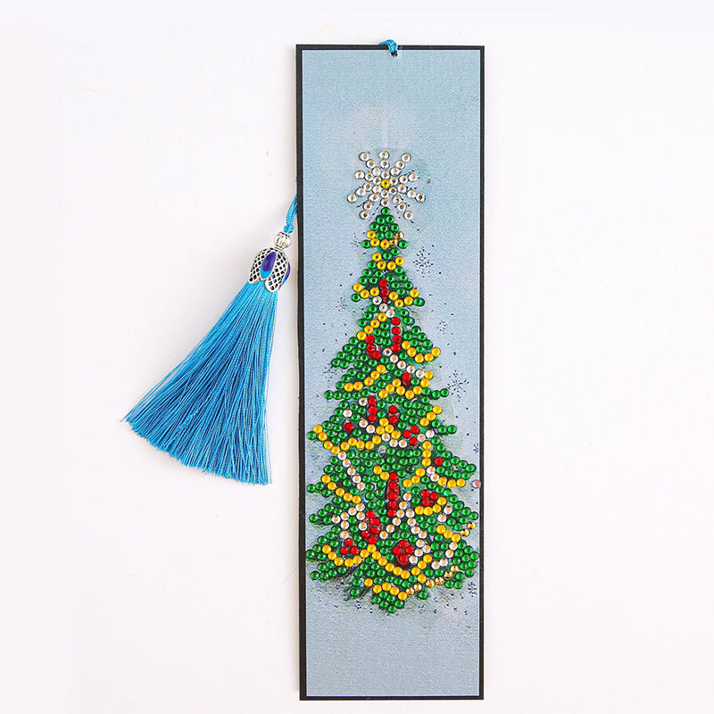 1/5Pcs Christmas Decorations Leather Bookmark Diamond Painting Kits