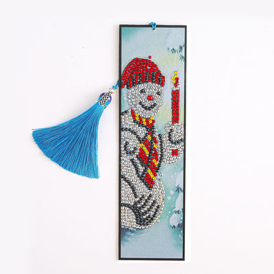 1/5Pcs Christmas Decorations Leather Bookmark Diamond Painting Kits