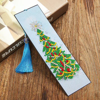 1/5Pcs Christmas Decorations Leather Bookmark Diamond Painting Kits