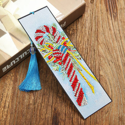 1/5Pcs Christmas Decorations Leather Bookmark Diamond Painting Kits