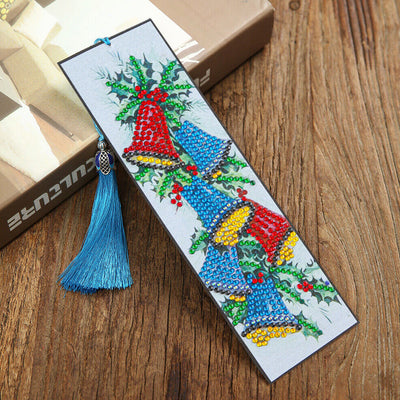 1/5Pcs Christmas Decorations Leather Bookmark Diamond Painting Kits