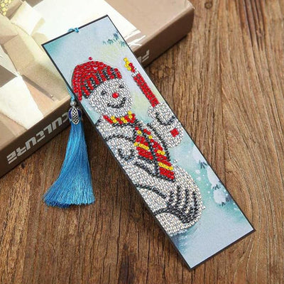 1/5Pcs Christmas Decorations Leather Bookmark Diamond Painting Kits