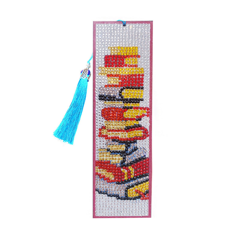 Stack of Books Leather Bookmark Diamond Painting Kits